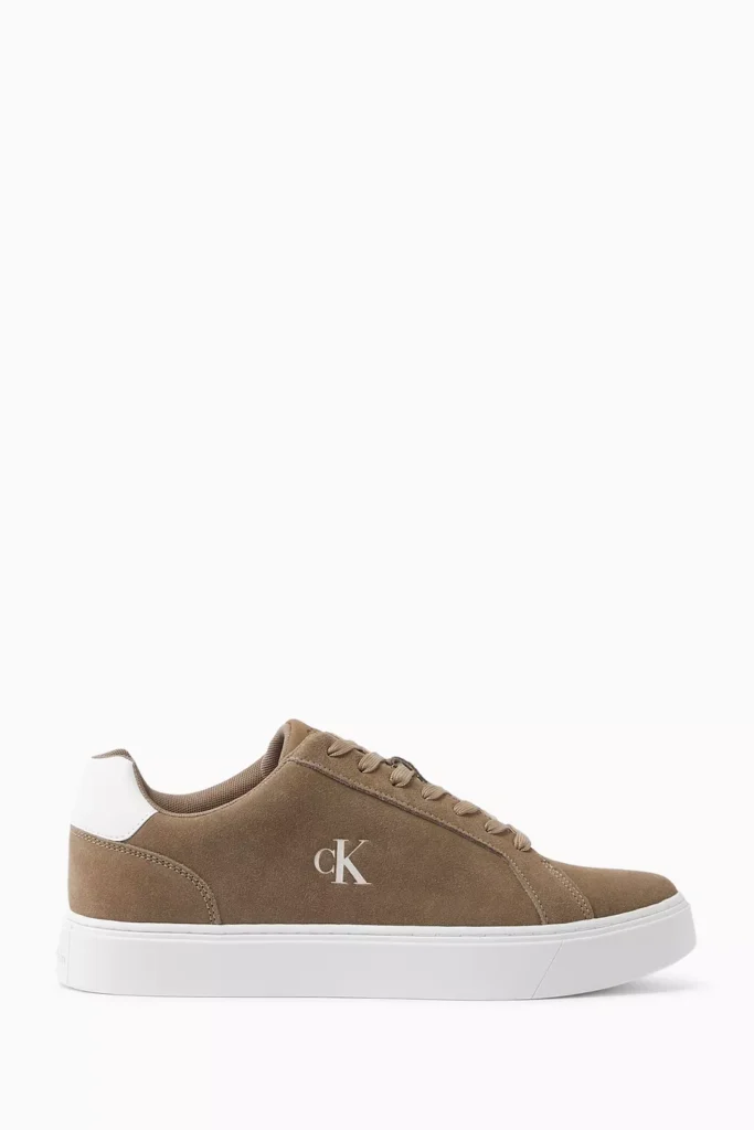 Classic Baseline sneakers with CK monogram suede